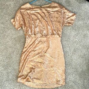 Ark & Co Size Medium Rose Gold Sequin Dress